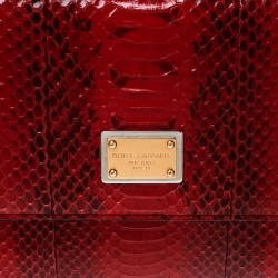 Pre Owned حقيبة دولتشي أند غابانا ميس سيسيلي متوسطة جلد أسود بيد علوية