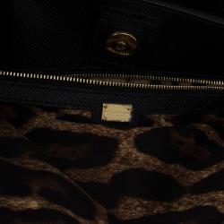 Pre Owned Dolce and Gabbana Sicily Black Large Satchel