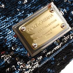 Pre Owned Dolce and Gabbana Miss Charles Sequin Bag 