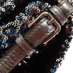 Pre Owned Dolce and Gabbana Miss Charles Sequin Bag 