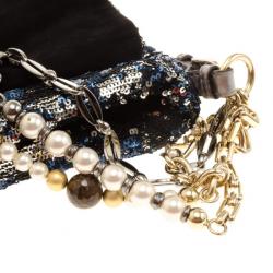 Pre Owned Dolce and Gabbana Miss Charles Sequin Bag 