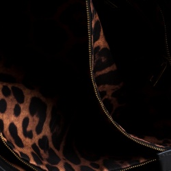 مملوكة مسبقًا حقيبة يد دولتشي أند غابنا ميس اسكيب حواف جلد وكانفاس طباعة زهور