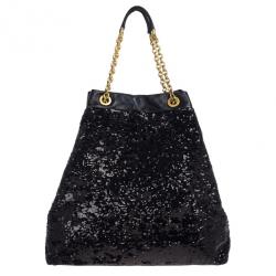 Pre Owned Dolce and Gabbana Miss Kristen Sequined Tote
