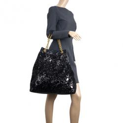 Pre Owned Dolce and Gabbana Miss Kristen Sequined Tote