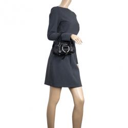 مملوكة مسبقًا Dolce and Gabbana Snake Skin Leather and Satin Evening Satchel