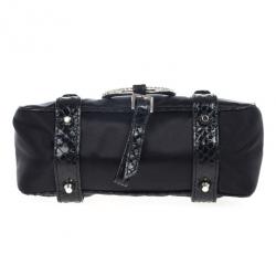 مملوكة مسبقًا Dolce and Gabbana Snake Skin Leather and Satin Evening Satchel