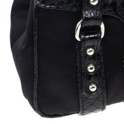 مملوكة مسبقًا Dolce and Gabbana Snake Skin Leather and Satin Evening Satchel