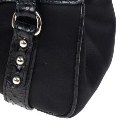 مملوكة مسبقًا Dolce and Gabbana Snake Skin Leather and Satin Evening Satchel