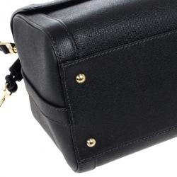 Pre Owned Dolce and Gabbana Leather Padlock Shoulder Bag