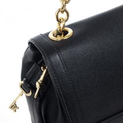 Pre Owned Dolce and Gabbana Leather Padlock Shoulder Bag