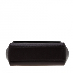 Pre Owned حقيبة دولتشي أند غابانا ميس سيسيلي جلد عنابي داكن صغيرة