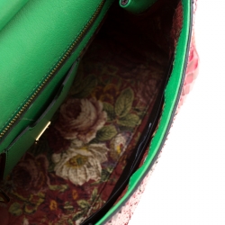 Pre Owned Dolce and Gabbana Multicolor Python Medium Limited Edition Miss Sicily Top Handle Bag