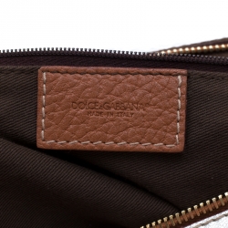 Dolce and Gabbana Silver Leather Miss Easy Way Boston Bag