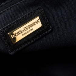 Pre Owned حقيبة دولتشي أند غابانا يد علوية ميس سيسيلي متوسطة قماش طباعة فهد خضراء