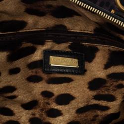 Dolce and Gabbana Purple Leopard 'Miss Easy Way' Boston Bag