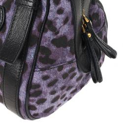 Dolce and Gabbana Purple Leopard 'Miss Easy Way' Boston Bag