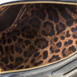 Dolce and Gabbana Black Leather Miss Easy Way Boston Bag