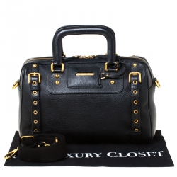 Dolce and Gabbana Black Leather Miss Easy Way Boston Bag