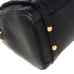 Dolce and Gabbana Black Leather Miss Easy Way Boston Bag