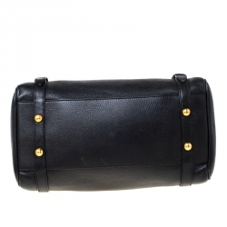 Dolce and Gabbana Black Leather Miss Easy Way Boston Bag