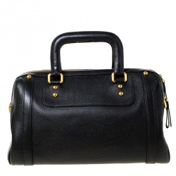 Dolce and Gabbana Black Leather Miss Easy Way Boston Bag