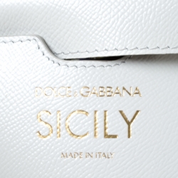 Pre Owned  حقيبة يد دولتشي أند غابانا بيد علوية دولفين سيسلي جلد بنقوش متعددة الألوان صغيرة