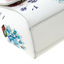 Pre Owned  حقيبة يد  دولتشي أند غابانا بيد علوية دولفين سيسلي جلد بنقوش متعددة الألوان صغيرة