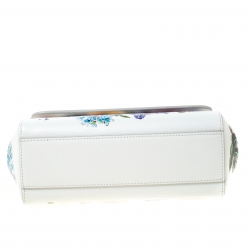 Pre Owned  حقيبة يد دولتشي أند غابانا بيد علوية دولفين سيسلي جلد بنقوش متعددة الألوان صغيرة