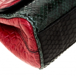 Pre Owned Dolce and Gabbana Multicolor Crocodile and Python Leather Small Miss Sicily Tote