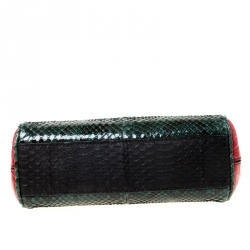 Pre Owned Dolce and Gabbana Multicolor Crocodile and Python Leather Small Miss Sicily Tote