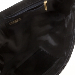 Pre Owned حقيبة كتف دولتشي أند غابانا ميس كاتي ترتر و جلد ثعبان أسود