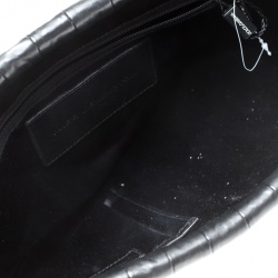 Pre Owned Dolce & Gabbana Black/Gold Striped Flap Clutch