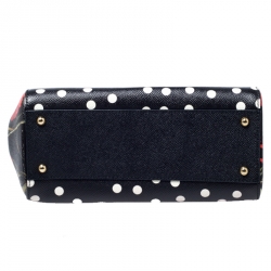 Pre Owned حقيبة دولتشي أند غابانا ميس سيسيلي متوسطة جلد فلورال منقطة متعددة الألوان بيد علوية