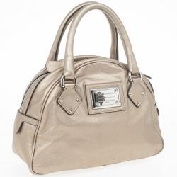 Pre Owned Dolce and Gabbana Metallic 'Miss Biz' Dome Satchel