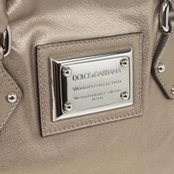 Pre Owned Dolce and Gabbana Metallic 'Miss Biz' Dome Satchel