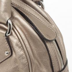 Pre Owned Dolce and Gabbana Metallic 'Miss Biz' Dome Satchel