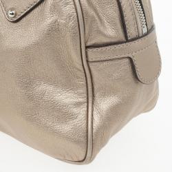 Pre Owned Dolce and Gabbana Metallic 'Miss Biz' Dome Satchel