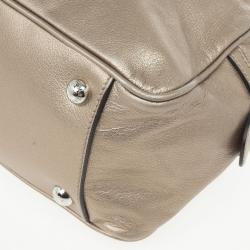 Pre Owned Dolce and Gabbana Metallic 'Miss Biz' Dome Satchel