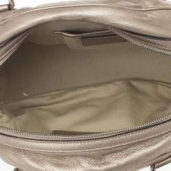 Pre Owned Dolce and Gabbana Metallic 'Miss Biz' Dome Satchel