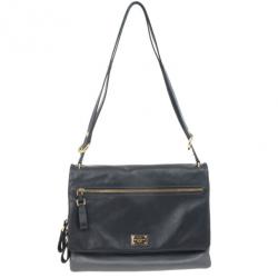 Pre Owned Dolce and Gabbana Two Toned Leather Crossbody