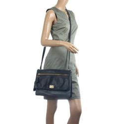 Pre Owned Dolce and Gabbana Two Toned Leather Crossbody