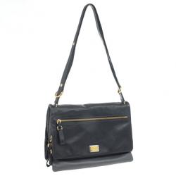 Pre Owned Dolce and Gabbana Two Toned Leather Crossbody