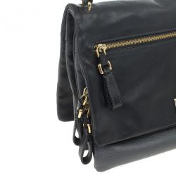 Pre Owned Dolce and Gabbana Two Toned Leather Crossbody