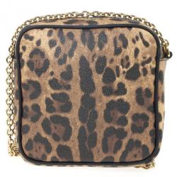 Pre Owned Dolce and Gabbana Leopard Print Crossbody