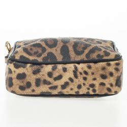 Pre Owned Dolce and Gabbana Leopard Print Crossbody