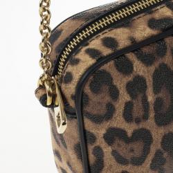 Pre Owned Dolce and Gabbana Leopard Print Crossbody