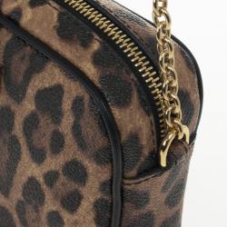 Pre Owned Dolce and Gabbana Leopard Print Crossbody
