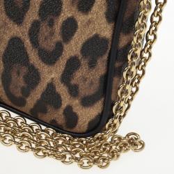 Pre Owned Dolce and Gabbana Leopard Print Crossbody
