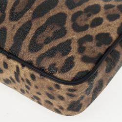 Pre Owned Dolce and Gabbana Leopard Print Crossbody