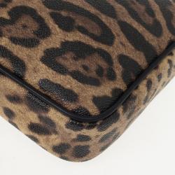 Pre Owned Dolce and Gabbana Leopard Print Crossbody